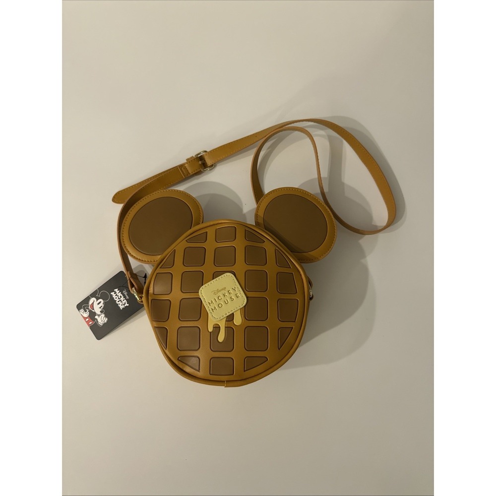 DISNEY Bioworld MICKEY MOUSE WAFFLE Crossbody Bag Purse NWT